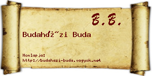 Budaházi Buda névjegykártya